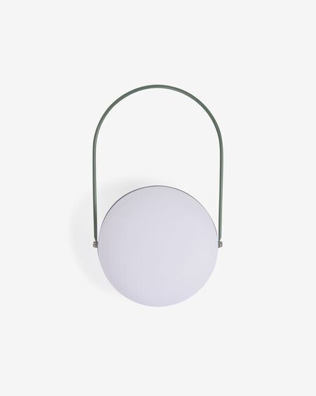 Lámpara de mesa Tea de polietileno y metal acabado verde