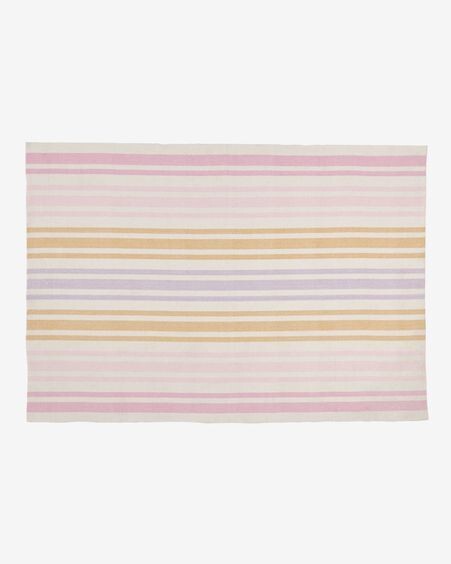 Alfombra Marilina 100% algodón de rayas multicolor 160 x 230 cm