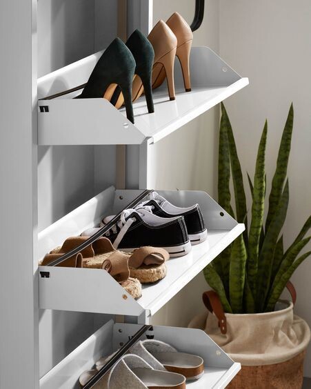 Zapatero Ode 50 x 136 cm 4 puertas blanco