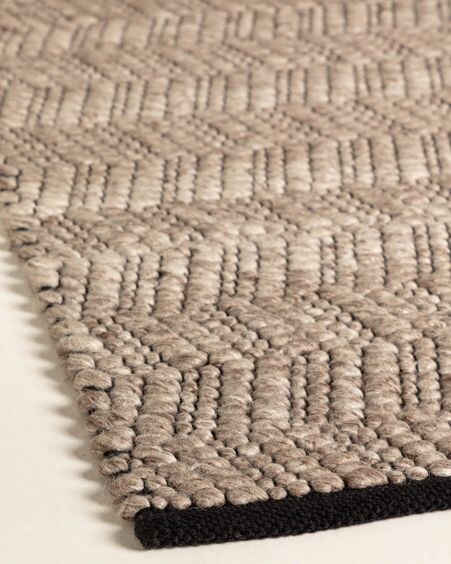 Alfombra Neida lana marrón 160 x 230 cm