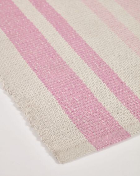 Alfombra Marilina 100% algodón de rayas multicolor 160 x 230 cm