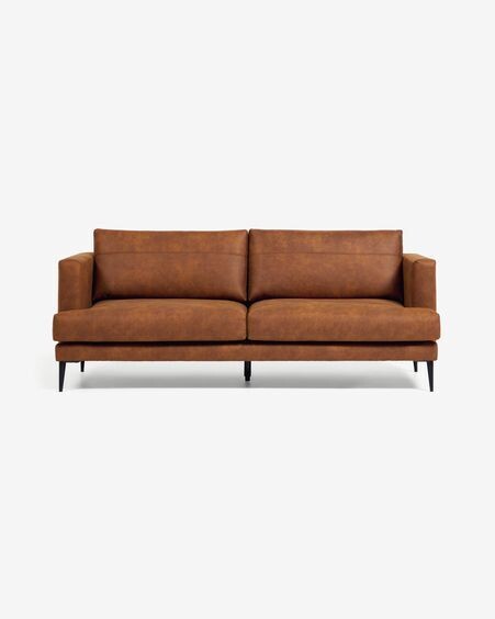 Sofá Tanya 2 plazas tapizado marrón claro 183 cm
