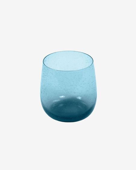 Vaso Dusnela cristal azul