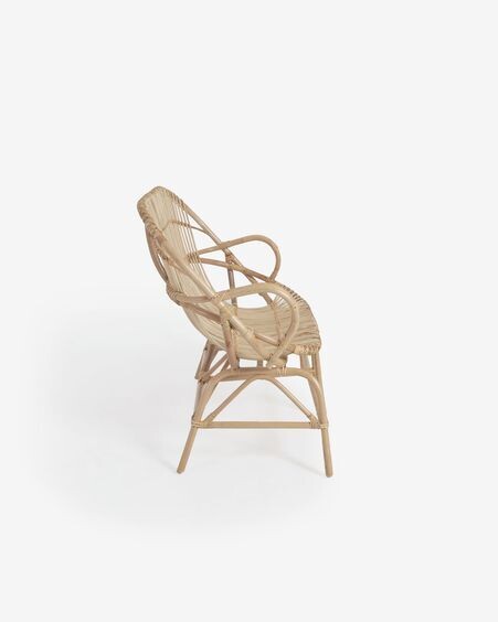 Banco Mimosa de ratán con acabado natural 114 cm