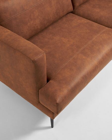Sofá Tanya 2 plazas tapizado marrón claro 183 cm