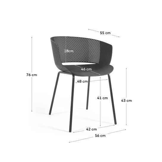 Silla 100% de exterior Yeray negro