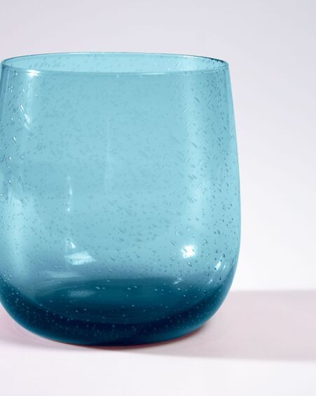Vaso Dusnela cristal azul