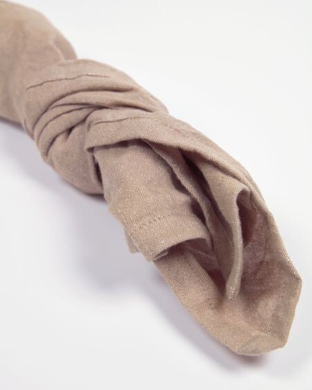 Set Abinadi de 2 servilletas de algodón y lino beige