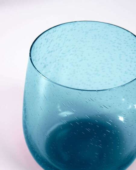 Vaso Dusnela cristal azul