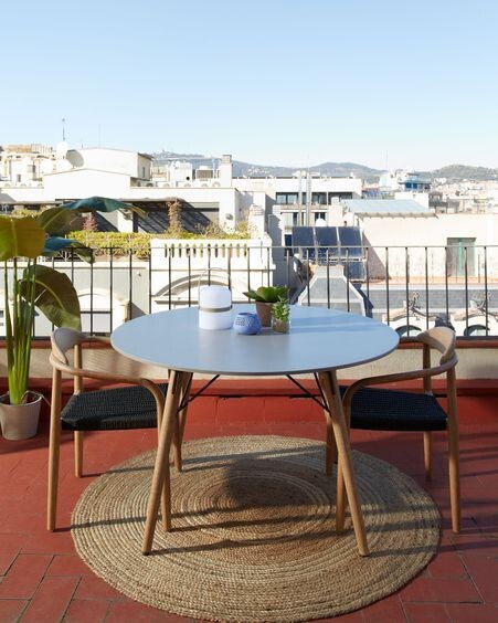 Alfombra redonda Saht 100% de yute natural Ø 150 cm