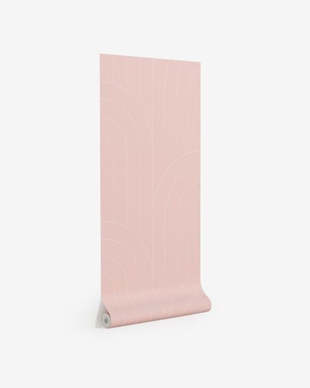 Papel pintado Arcadia con arcos rosa 10 x 0,53 m FSC MIX Credit