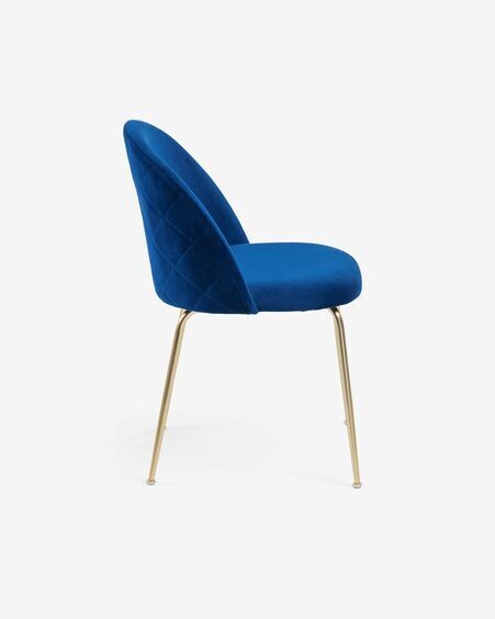 Silla Ivonne terciopelo azul