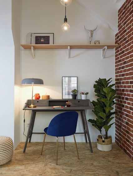 Silla Ivonne terciopelo azul