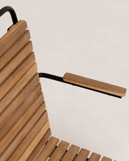 Silla Yukari de madera maciza de acacia y acero galvanizado FSC 100%
