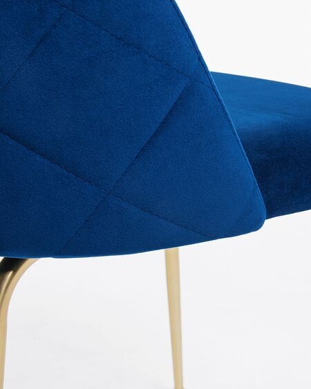 Silla Ivonne terciopelo azul