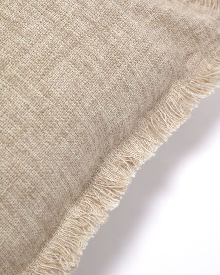 Funda de cojín Valleria de lino natural 45 x 45 cm