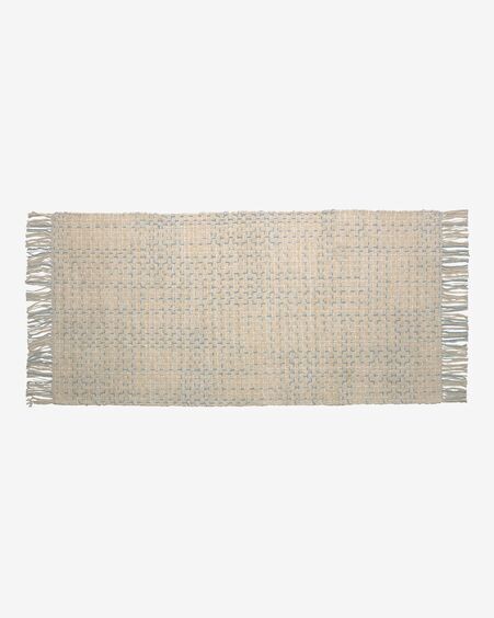 Alfombra Nur 100% algodón orgánico (GOTS) azul 70 x 140 cm