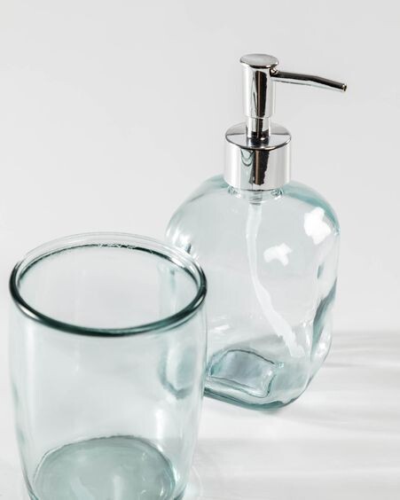 Dispensador de jabón Trella de vidrio transparente 100% reciclado
