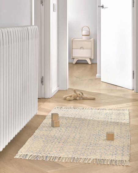 Alfombra Nur 100% algodón orgánico (GOTS) azul 70 x 140 cm