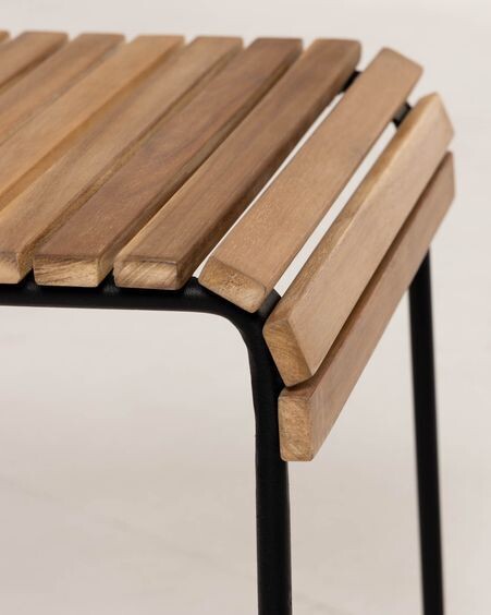 Silla Yukari de madera maciza de acacia y acero galvanizado FSC 100%