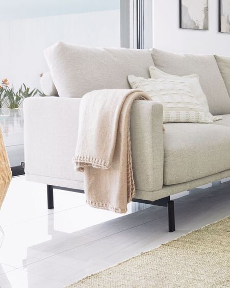 Sofá rinconero Galene 3 plazas beige 267 x 207 cm