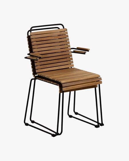 Silla Yukari de madera maciza de acacia y acero galvanizado FSC 100%