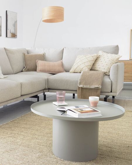 Sofá rinconero Galene 3 plazas beige 267 x 207 cm