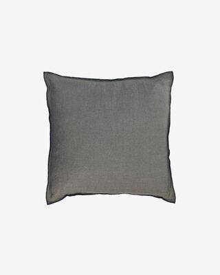 Funda cojín Elea 100% lino gris oscuro 45 x 45 cm