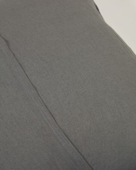 Funda cojín Elea 100% lino gris oscuro 45 x 45 cm