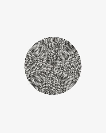 Alfombra redonda Rodhe 100% PET gris Ø 100 cm