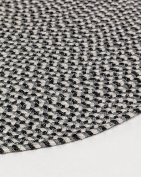 Alfombra redonda Rodhe 100% PET gris Ø 100 cm