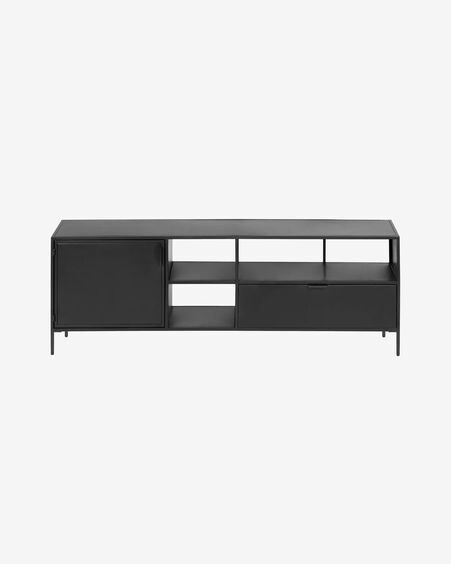 Mueble TV Shantay acero con acabado negro 150 x 50 cm