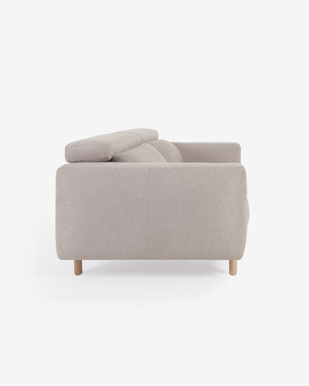 Sofá Singa 3 plazas beige 215 cm