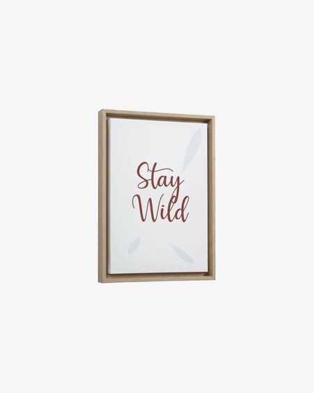 Cuadro Uriana de madera Stay Wild 30 x 42 cm