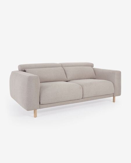 Sofá Singa 3 plazas beige 215 cm