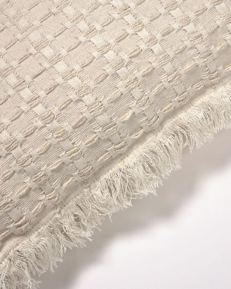 Funda de cojín Shallowin 100% algodón blanco de 45 x 45 cm