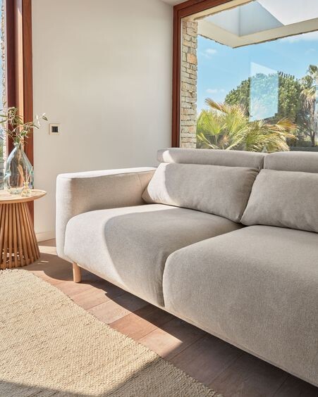 Sofá Singa 3 plazas beige 215 cm