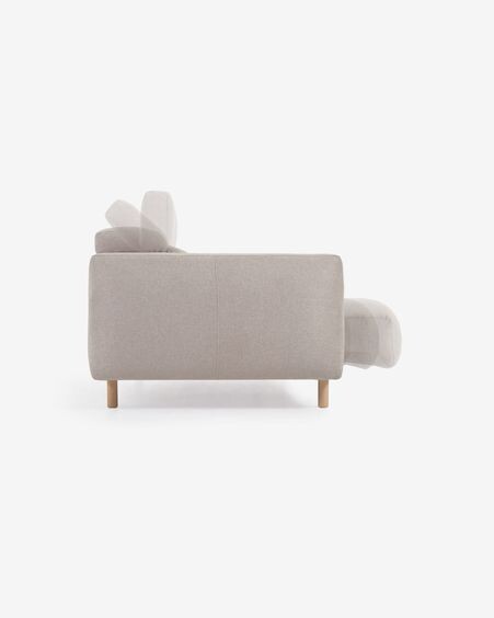Sofá Singa 3 plazas beige 215 cm