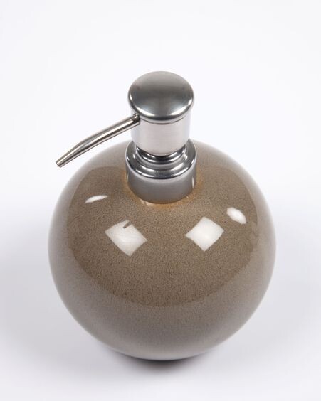 Dispensador de jabón Berdolina de cerámica marrón