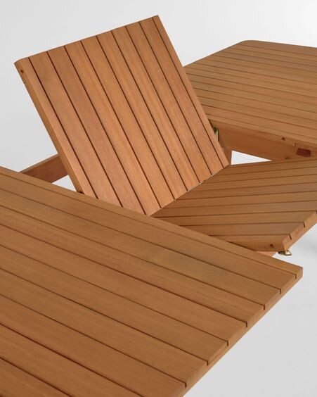 Mesa extensible de exterior Hanzel madera maciza eucalipto 183 (240) x 100 cm FSC 100%
