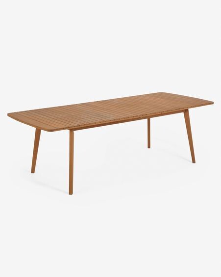 Mesa extensible de exterior Hanzel madera maciza eucalipto 183 (240) x 100 cm FSC 100%