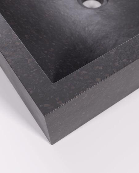 Lavabo encimera Delina de terrazo negro 40 x 45 cm