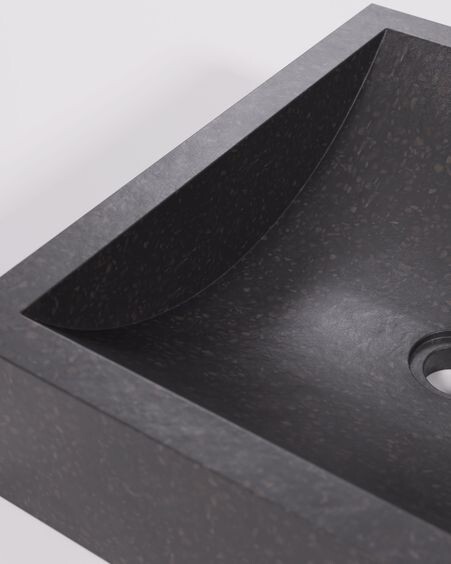 Lavabo encimera Delina de terrazo negro 40 x 45 cm