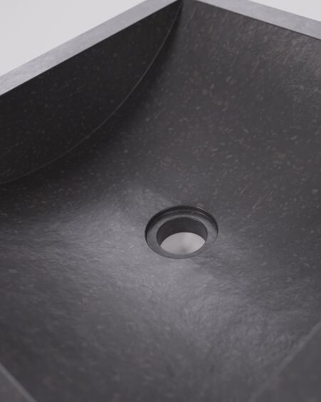 Lavabo encimera Delina de terrazo negro 40 x 45 cm