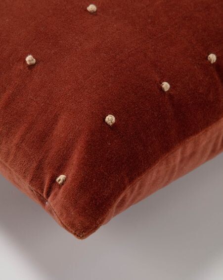 Funda cojín Aines 45 x 45 cm terciopelo granate