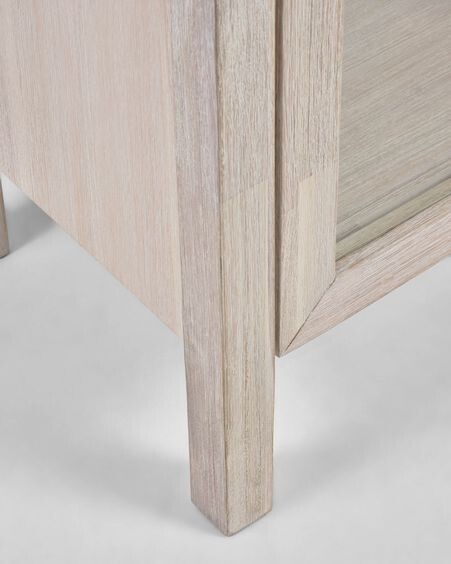 Vitrina Alen de madera maciza de acacia 110 x 166 cm