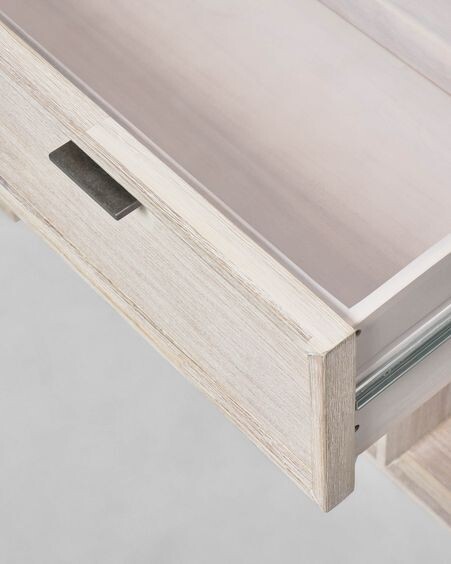 Vitrina Alen de madera maciza de acacia 110 x 166 cm