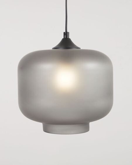 Lámpara de techo Cristabel de cristal gris