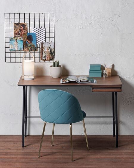 Lámpara de mesa Zayma de madera de haya y algodón blanco