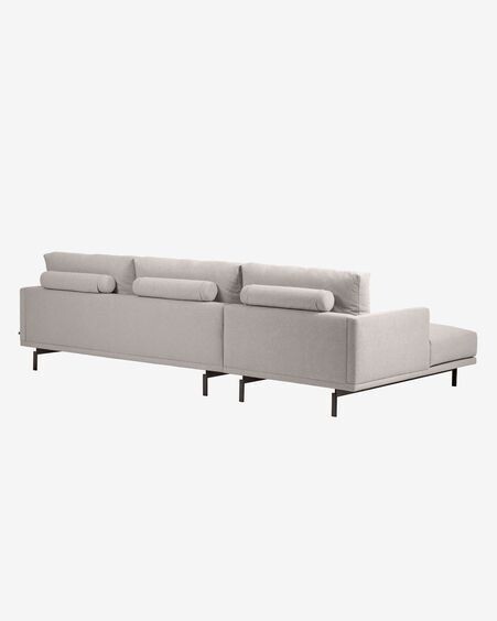 Sofá Galene 4 plazas con chaise longue izquierdo beige 314 cm